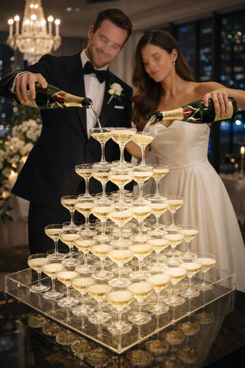 Custom acrylic champagne tower base